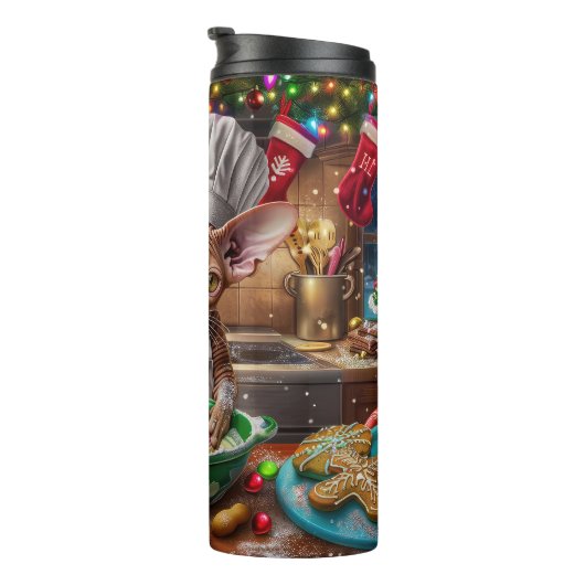 Cornish Rex Holiday Baking: Feestelijke Kerst Thermosbeker (Geroteerd rechts)