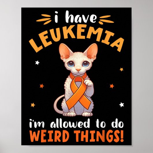 Cornish Rex Ik Heb Leukemie Ik Mag Rariteiten Uith Poster (Voorkant)