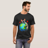 Cornish Rex Kat Aardedag Knuffel Liefde Eigenaar P T-shirt (Voorkant volledig)