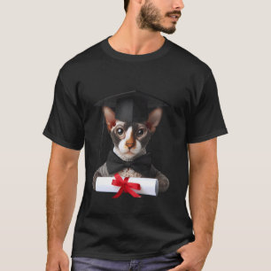 Cornish Rex Kat Afstudeerceremonie Muts Afgestudee T-shirt