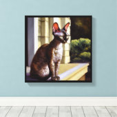 Cornish Rex kat Canvas Afdruk (Insitu (Houten vloer))