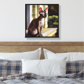 Cornish Rex kat Canvas Afdruk (Insitu (Slaapkamer))