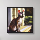 Cornish Rex kat Canvas Afdruk (Voorkant)