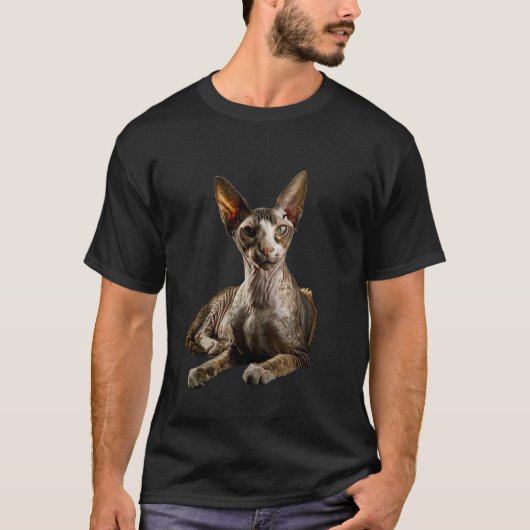 Cornish Rex kat T-shirt (Voorkant)