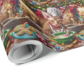 Cornish Rex Kerstbakken: Festive Kerstmis Cadeaupapier (Rol Hoek)