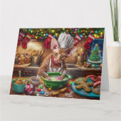 Cornish Rex Kerstbakken: Festive Kerstmis Kaart (Voorkant)