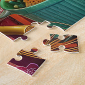 Cornish Rex Kerstbakken: Festive Kerstmis Legpuzzel (Zijkant)