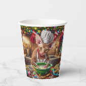 Cornish Rex Kerstbakken: Festive Kerstmis Papieren Bekers (Voorkant)