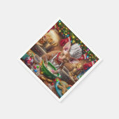 Cornish Rex Kerstbakken: Festive Kerstmis Servet (Hoek)