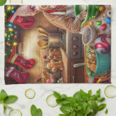 Cornish Rex Kerstbakken: Festive Kerstmis Theedoek (Gevouwen)
