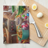 Cornish Rex Kerstbakken: Festive Kerstmis Theedoek (Quarter Fold)