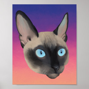 Cornish Rex Kitten Portret Poster