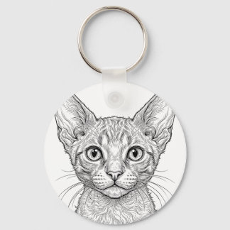 Cornish Rex Kitten Sleutelhanger