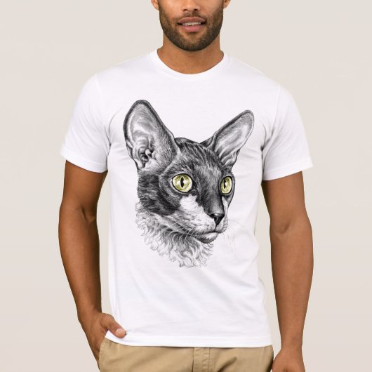 Cornish Rex Sketch T-shirt (Voorkant)
