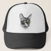 Cornish Rex Sketch Trucker Pet (Voorkant)