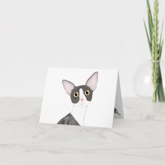 Cornish Rex-Wenskaart Feestdagen Kaart (Voorkant)