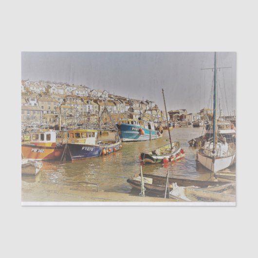 Cornish Seaside Tissuepapier (Voorkant)