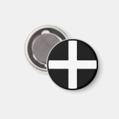 Cornish St Piran-vlag Magneet (Voorkant / Achterkant)
