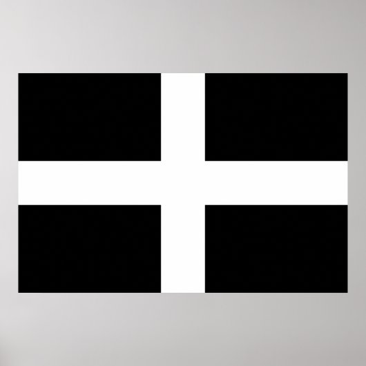 Cornish vlag (Cornwall) (Graafschap van Engeland,  Poster (Voorkant)