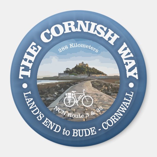 Cornish Way (fietsen c) Magneet (Voorkant)
