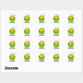 Cornpassision Funny Compassionate Corn Pun Ronde Sticker (Vel)