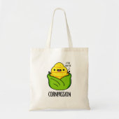 Cornpassision Funny Compassionate Corn Pun Tote Bag (Voorkant)