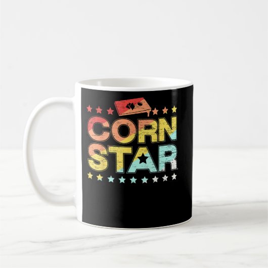 Cornstar een Cornhole Speler Grappig Koffiemok (Links)
