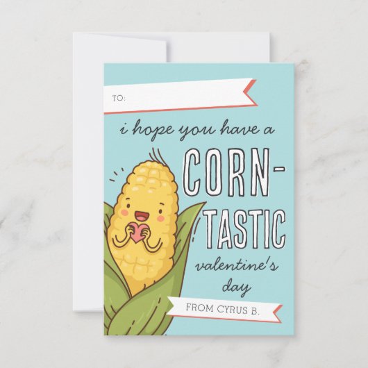 Corntastic Classroom Valentijnsdag Kaart (Voorkant)