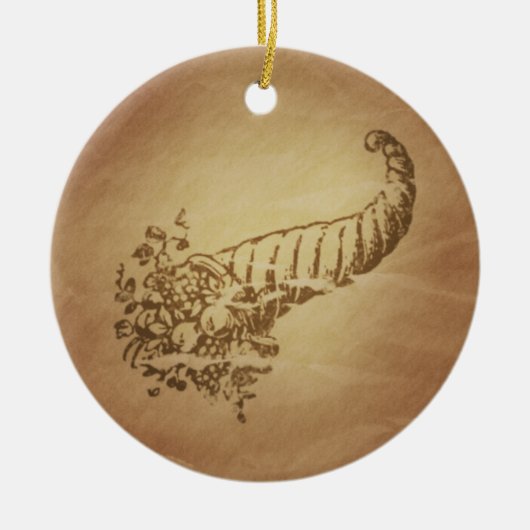 Cornucopia Abundance Roman Keramisch Ornament (Voorkant)