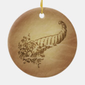 Cornucopia Abundance Roman Keramisch Ornament (Achterkant)