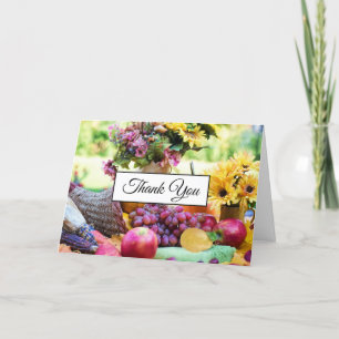 Cornucopia Autumn Harvest Chef's Table Bedankkaart