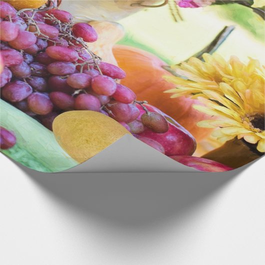 Cornucopia Autumn Harvest Chef's Table Cadeaupapier (Hoek)