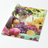 Cornucopia Autumn Harvest Chef's Table Cadeaupapier (Uitgerold)