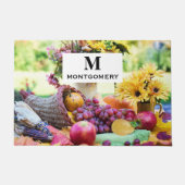 Cornucopia Autumn Harvest Chef's Table Monogram Deurmat (Voorkant)