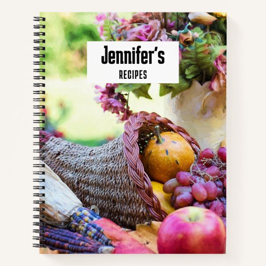 Cornucopia Autumn Harvest Chef's Table Notitieboek (Voorkant)
