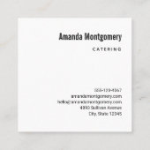 Cornucopia Autumn Harvest Chef's Table Vierkante Visitekaartje (Achterkant)