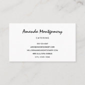 Cornucopia Autumn Harvest Chef's Table Visitekaartje (Achterkant)