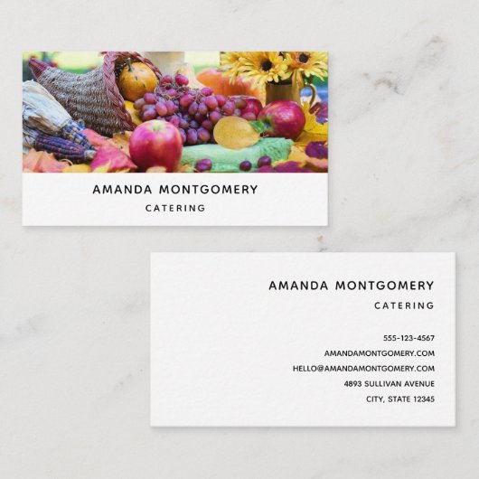 Cornucopia Autumn Harvest Chef's Table Visitekaartje (Voorkant / Achterkant)