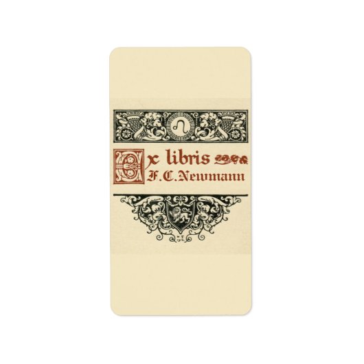  cornucopia boekplaat bord etiket (Voorkant)