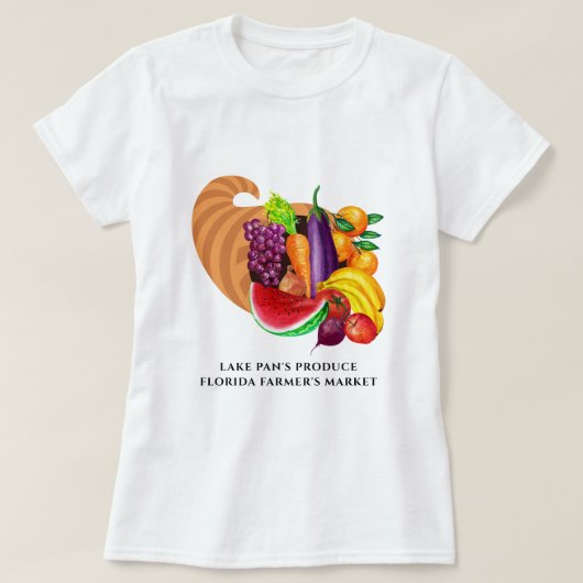 Cornucopia Groenten en fruit Produce Market T-shirt (Design voorkant)