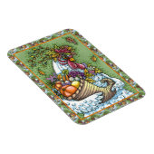 CORNUCOPIA HEN, THANKSGIVING CHICKEN HARVEST MAGNEET (Rechterzijde)