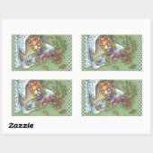 CORNUCOPIA HEN, THANKSGIVING CHICKEN STICKERS Rec (Vel)