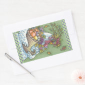 CORNUCOPIA HEN, THANKSGIVING CHICKEN STICKERS Rec (Envelop)