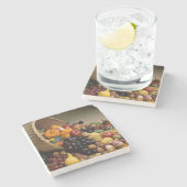 Cornucopia, Horn of Plenty, groenten en fruit Stenen Onderzetter (Zijkant)