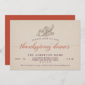 Cornucopia klassieke Thanksgiving Kaart (Voorkant / Achterkant)