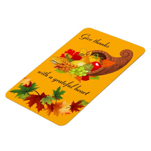 cornucopia met Thanksgiving- en kleuromstandighed Magneet (Linkerzijde)