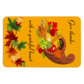 cornucopia met Thanksgiving- en kleuromstandighed Magneet (Horizontaal)