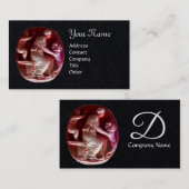 CORNUCOPIA MONOGRAM Anrique Red Black Paper Visitekaartje (Voorkant / Achterkant)