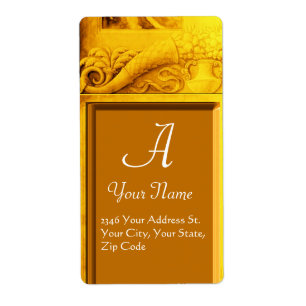 CORNUCOPIA MONOGRAM, felgeel goud Etiket