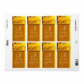 CORNUCOPIA MONOGRAM, felgeel goud Etiket (Full Sheet)